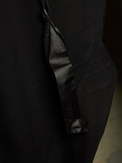 Boris Bidjan Saberi SS12 'P5 F126' Washed Black Piece-dyed Drop-crotch Pants