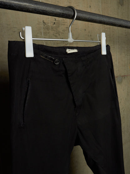 Boris Bidjan Saberi SS12 'P5 F126' Washed Black Piece-dyed Drop-crotch Pants