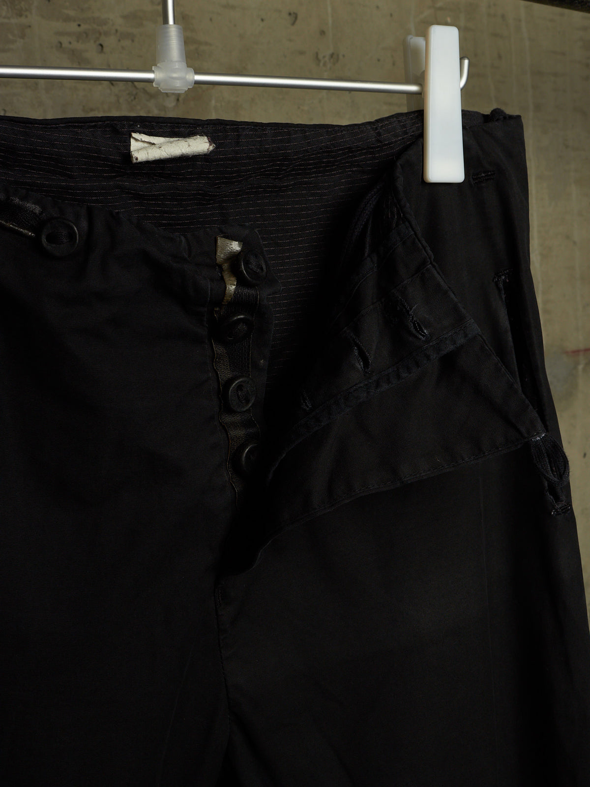 Boris Bidjan Saberi SS12 'P5 F126' Washed Black Piece-dyed Drop-crotch Pants