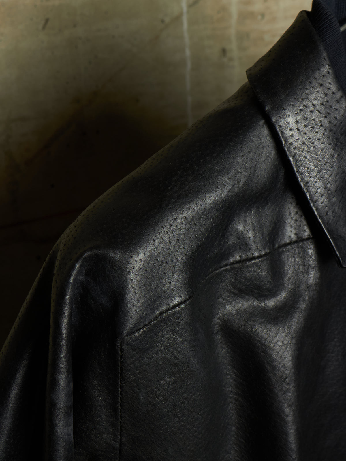 Boris Bidjan Saberi SS13 “Classicism” Black Pigskin Leather Oversized Bomber Jacket