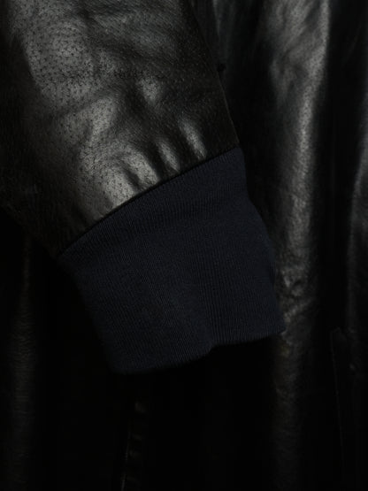 Boris Bidjan Saberi SS13 “Classicism” Black Pigskin Leather Oversized Bomber Jacket