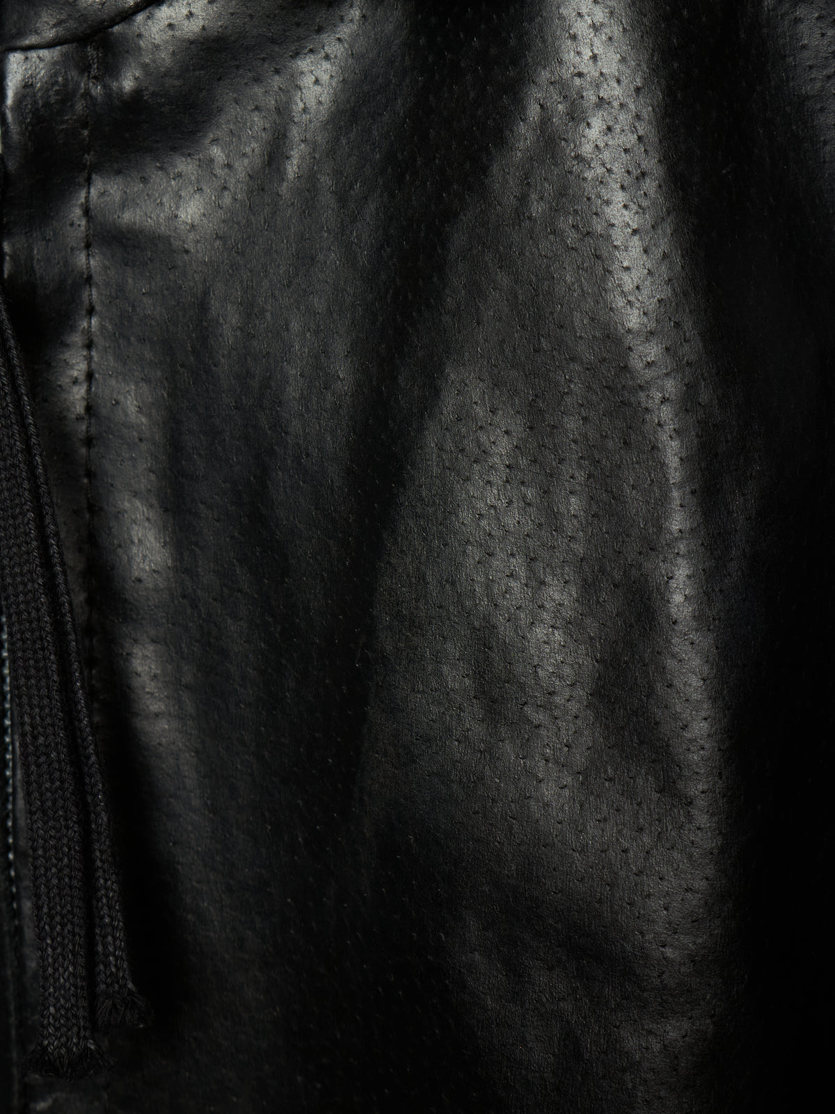 Boris Bidjan Saberi SS13 “Classicism” Black Pigskin Leather Oversized Bomber Jacket