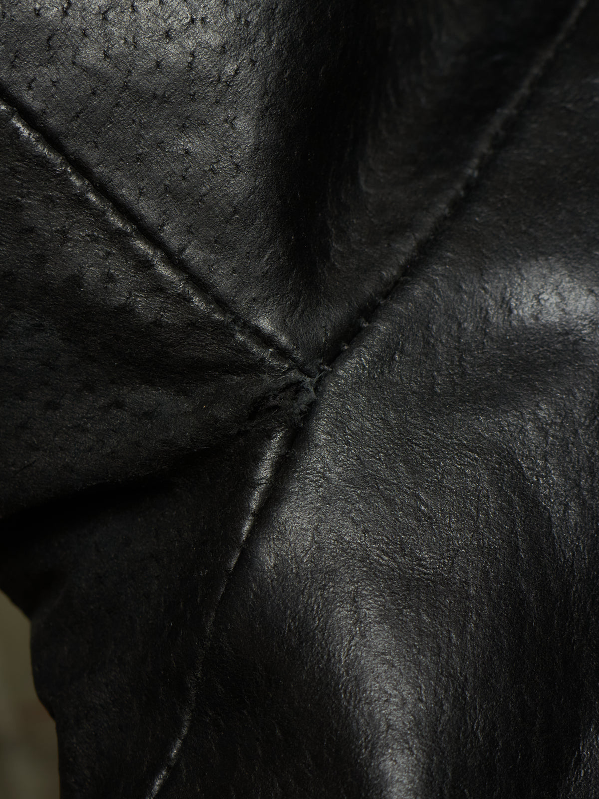 Boris Bidjan Saberi SS13 “Classicism” Black Pigskin Leather Oversized Bomber Jacket