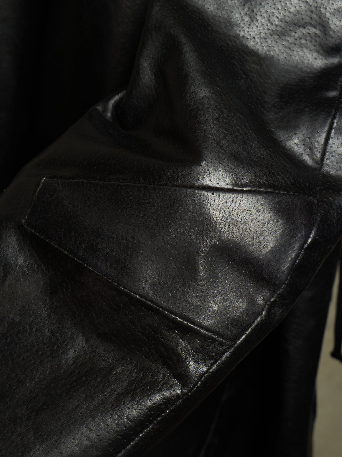 Boris Bidjan Saberi SS13 “Classicism” Black Pigskin Leather Oversized Bomber Jacket