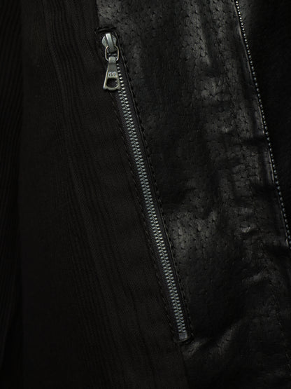 Boris Bidjan Saberi SS13 “Classicism” Black Pigskin Leather Oversized Bomber Jacket
