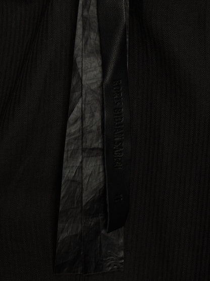 Boris Bidjan Saberi SS13 “Classicism” Black Pigskin Leather Oversized Bomber Jacket
