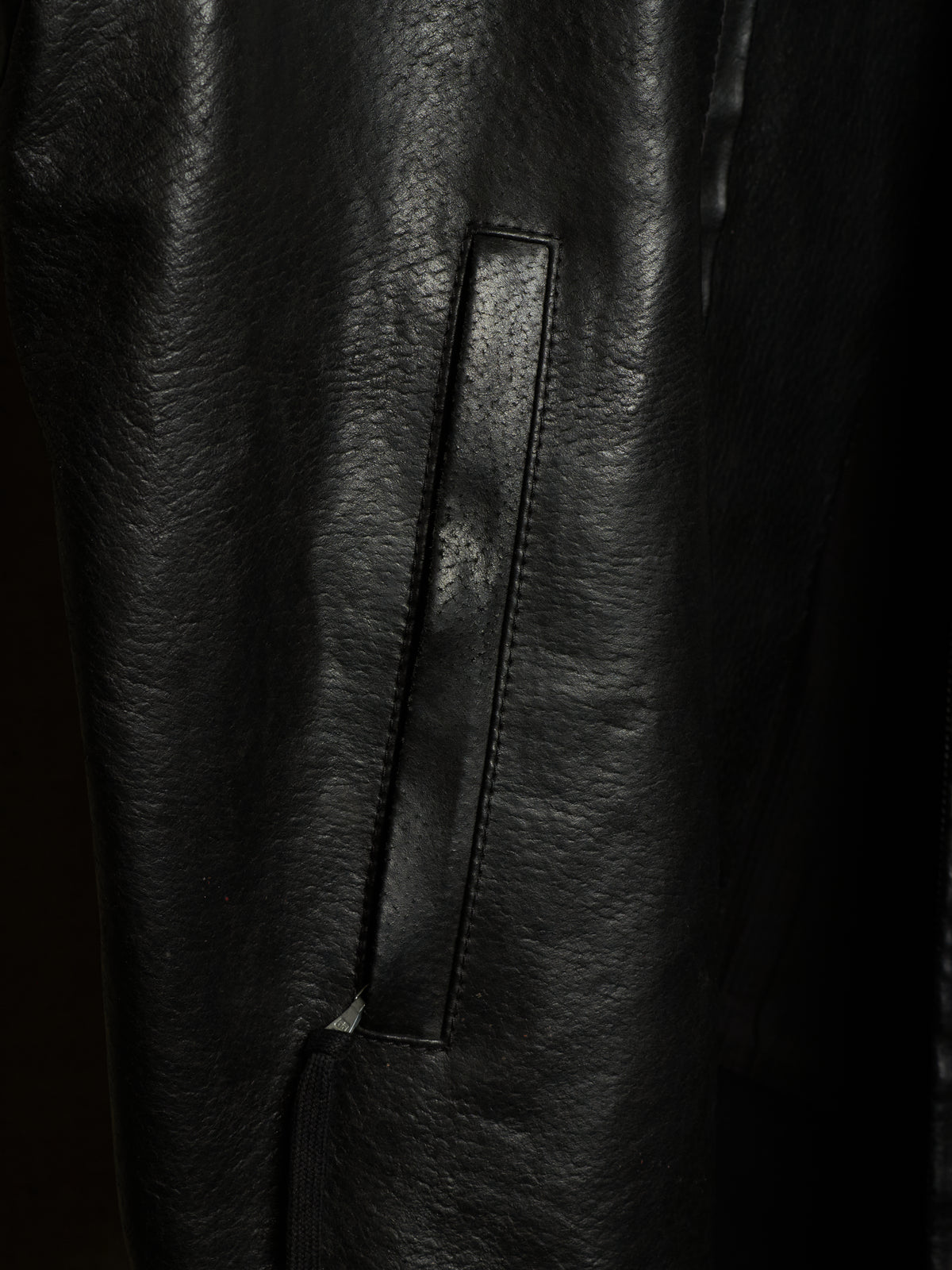 Boris Bidjan Saberi SS13 “Classicism” Black Pigskin Leather Oversized Bomber Jacket