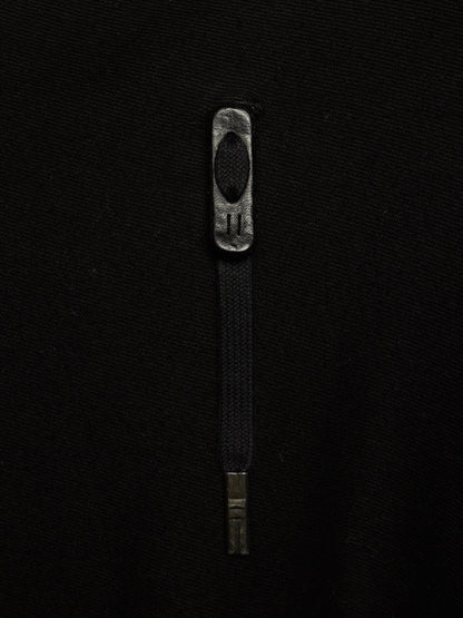 Boris Bidjan Saberi SS17 'ZIPPER0 F060' Black Object-dyed Ninja Mask Sleeveless Hooded Zip Vest