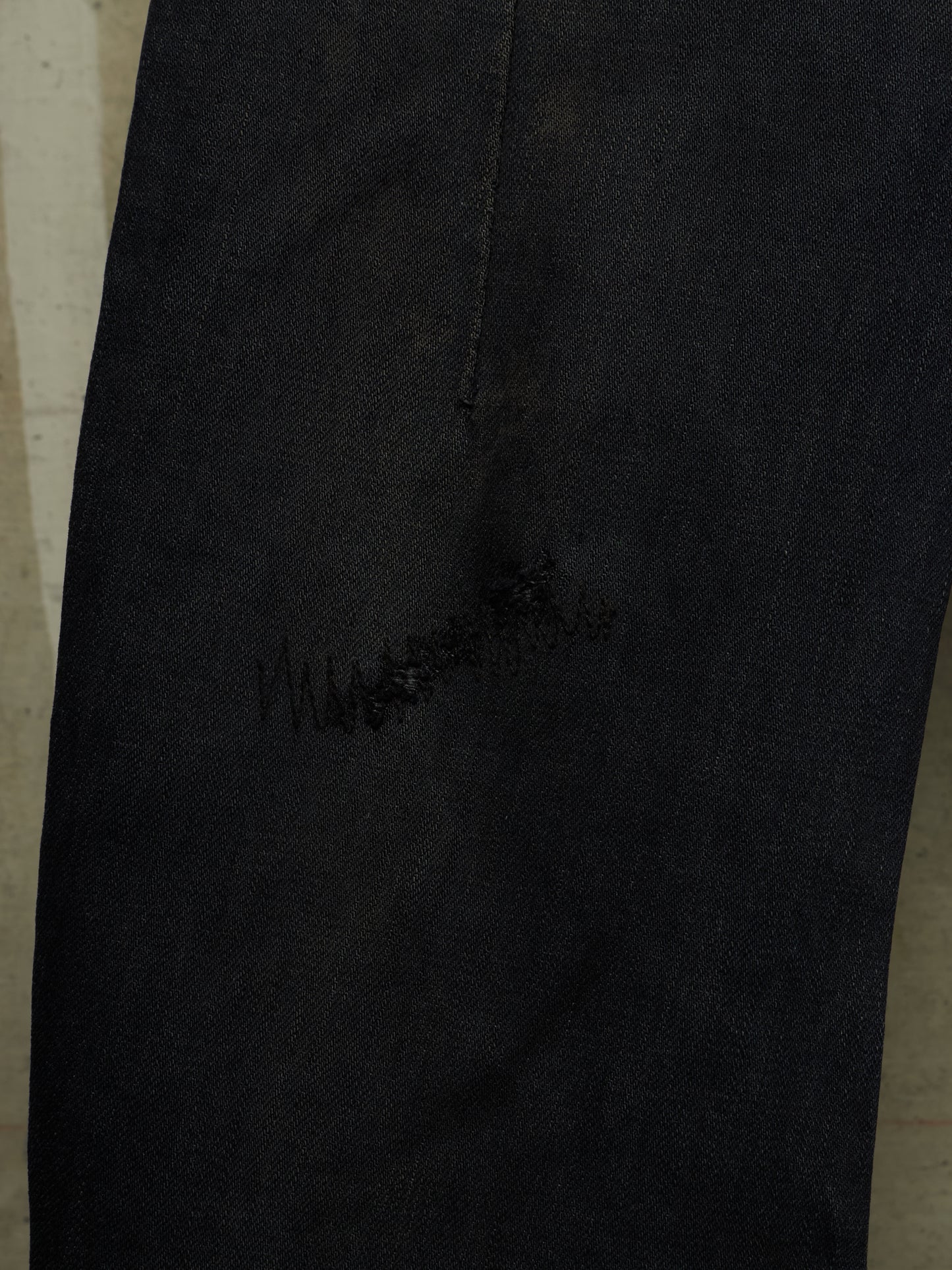 11 by Boris Bidjan Saberi AW16 'P1 F-1401' Indigo Washed J-Cut Distressed Denim