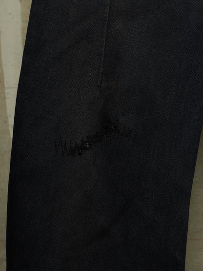11 by Boris Bidjan Saberi AW16 'P1 F-1401' Indigo Washed J-Cut Distressed Denim