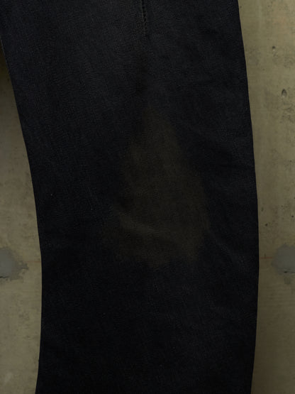 11 by Boris Bidjan Saberi AW16 'P1 F-1401' Indigo Washed J-Cut Distressed Denim