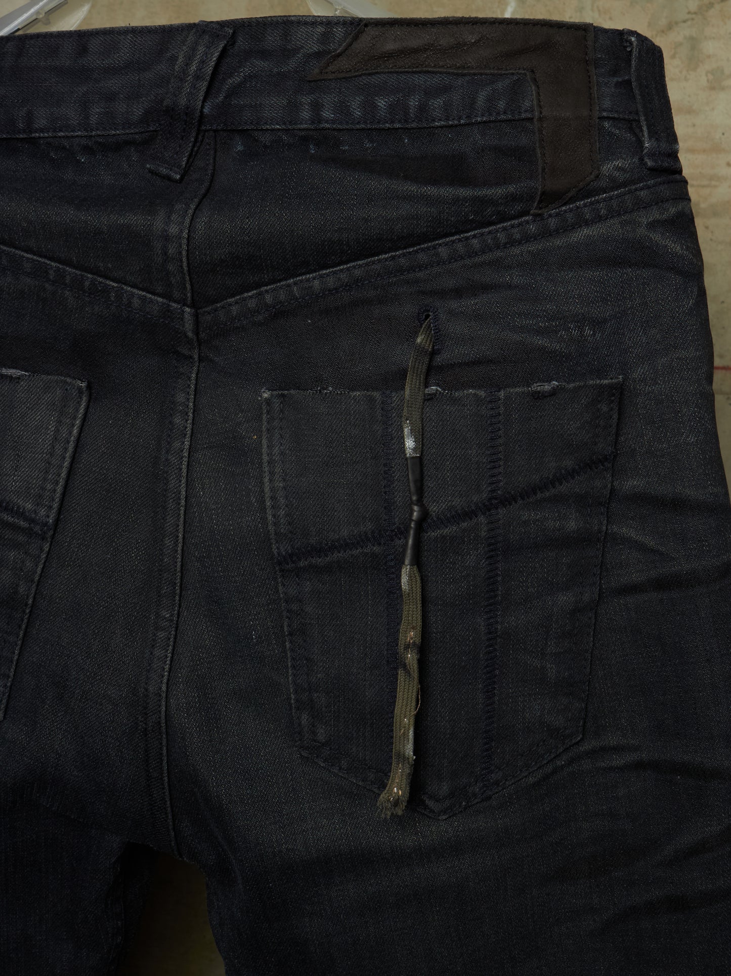 11 by Boris Bidjan Saberi AW16 'P1 F-1401' Indigo Washed J-Cut Distressed Denim