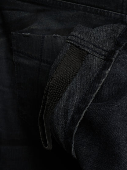 11 by Boris Bidjan Saberi AW16 'P1 F-1401' Indigo Washed J-Cut Distressed Denim