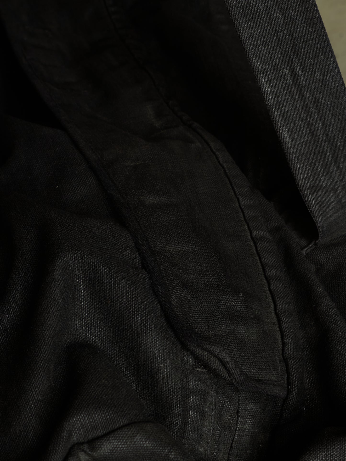 Boris Bidjan Saberi AW18 Black Waxed Cotton Canvas Infantry Duffle Bag