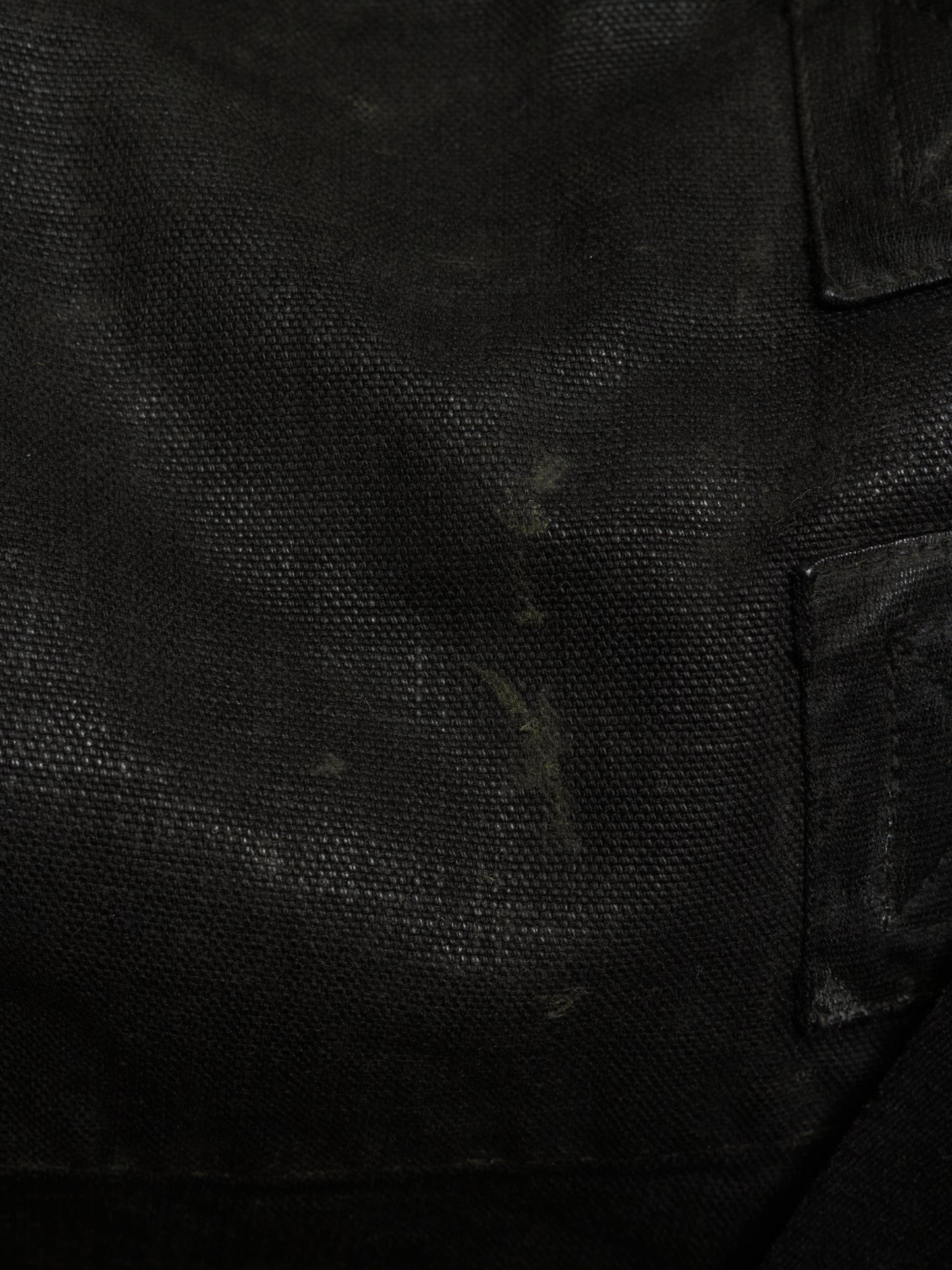 Boris Bidjan Saberi AW18 Black Waxed Cotton Canvas Infantry Duffle Bag