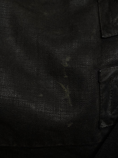 Boris Bidjan Saberi AW18 Black Waxed Cotton Canvas Infantry Duffle Bag