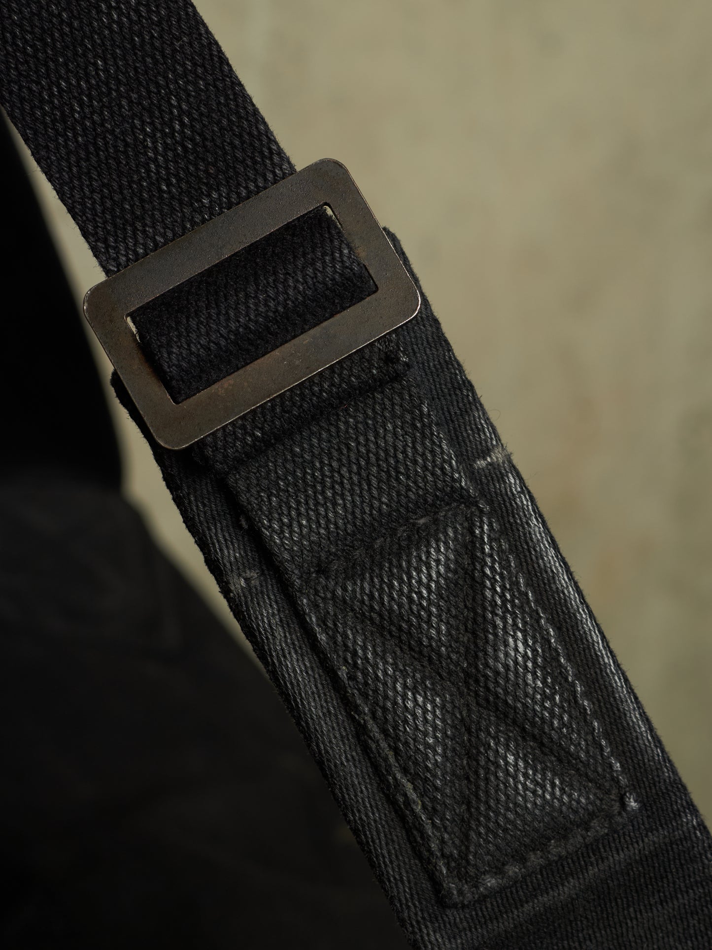 Boris Bidjan Saberi AW18 Black Waxed Cotton Canvas Infantry Duffle Bag