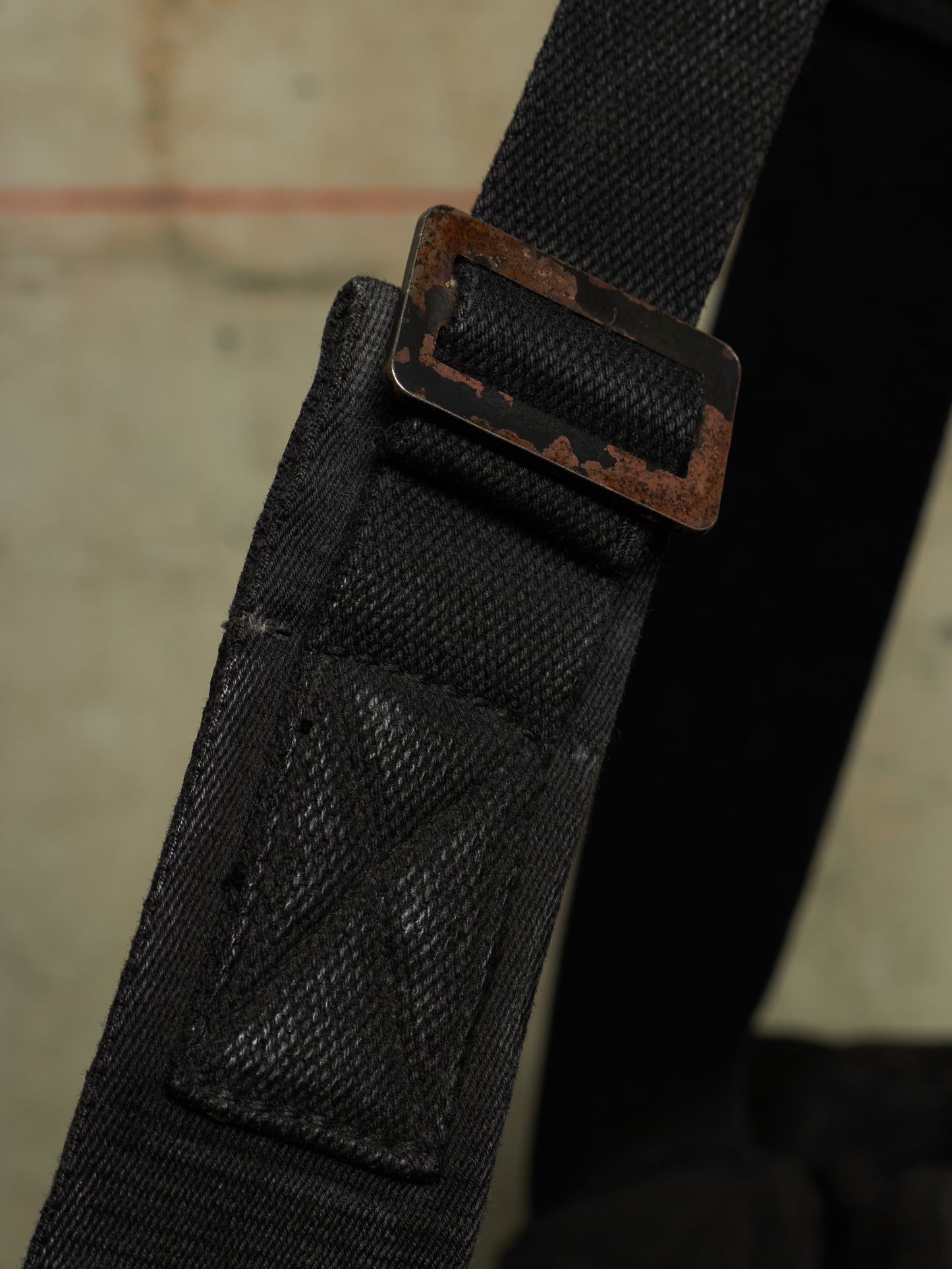 Boris Bidjan Saberi AW18 Black Waxed Cotton Canvas Infantry Duffle Bag