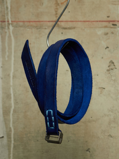 Boris Bidjan Saberi SS16 Nuclear Blue Cow Leather Belt