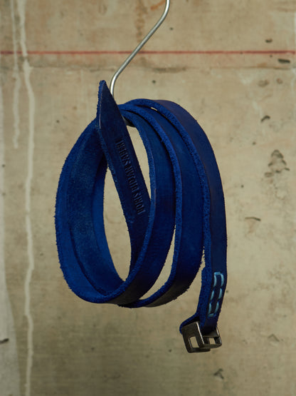 Boris Bidjan Saberi SS16 Nuclear Blue Cow Leather Belt