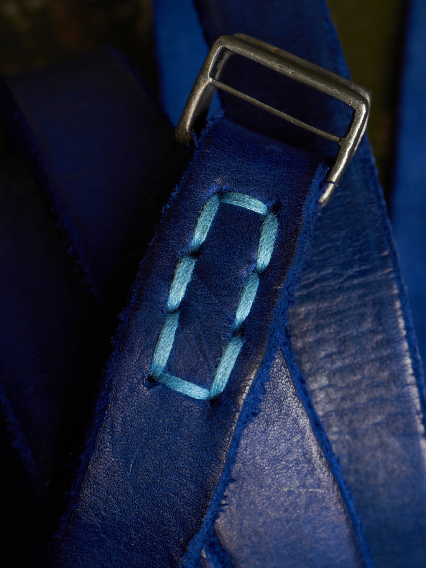 Boris Bidjan Saberi SS16 Nuclear Blue Cow Leather Belt