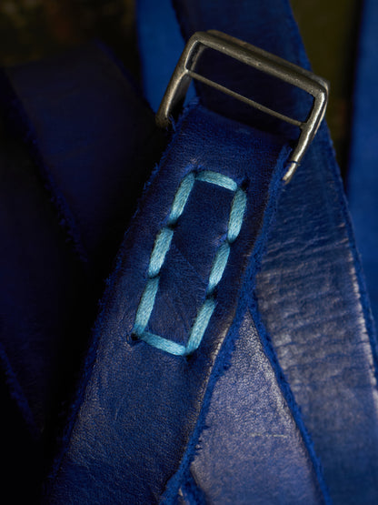Boris Bidjan Saberi SS16 Nuclear Blue Cow Leather Belt