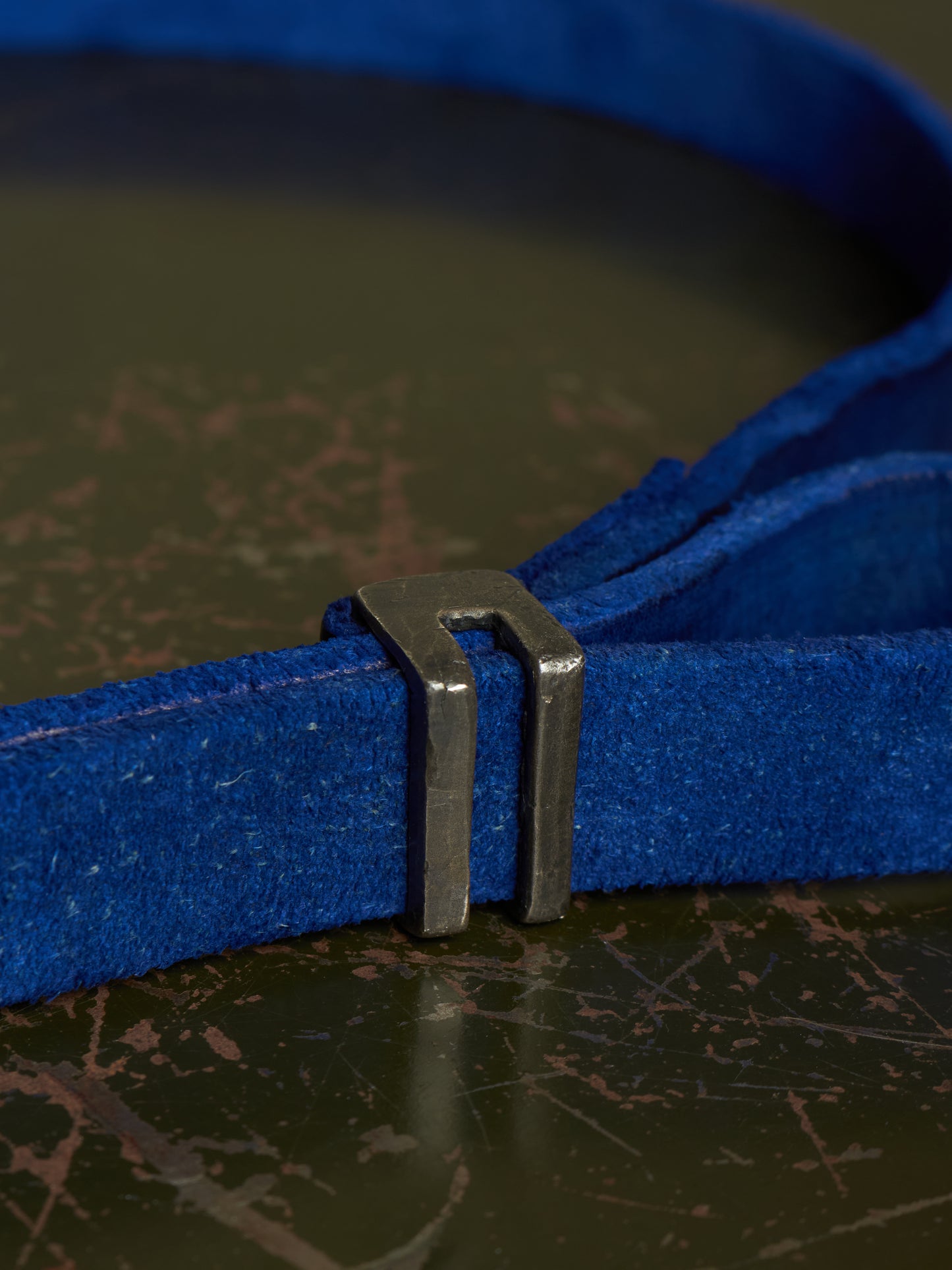 Boris Bidjan Saberi SS16 Nuclear Blue Cow Leather Belt