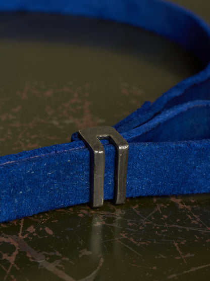 Boris Bidjan Saberi SS16 Nuclear Blue Cow Leather Belt