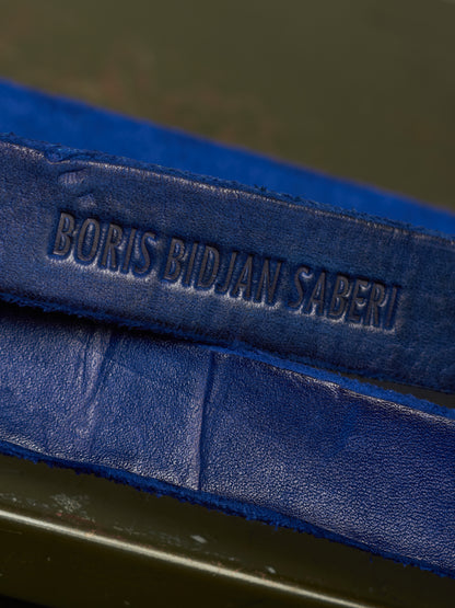 Boris Bidjan Saberi SS16 Nuclear Blue Cow Leather Belt