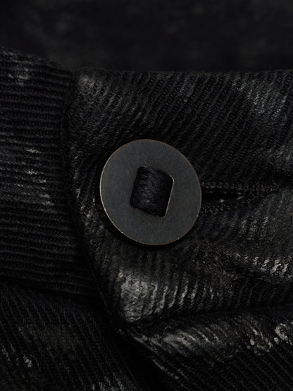 Boris Bidjan Saberi SS16 'P13XTRATIGHT F177' Black Object-Dyed Vinyl Processed Skinny Stretch Denim