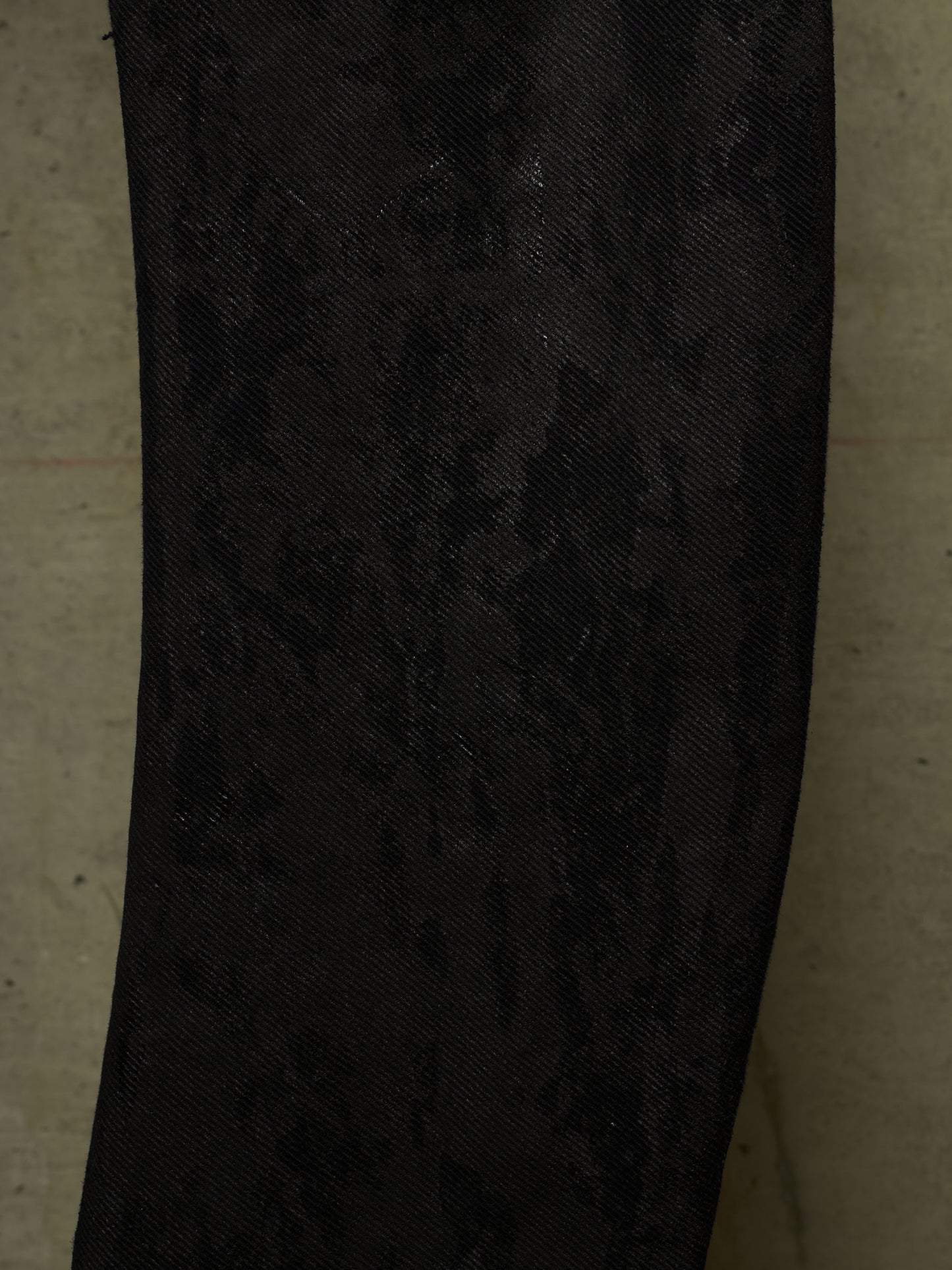 Boris Bidjan Saberi SS16 'P13XTRATIGHT F177' Black Object-Dyed Vinyl Processed Skinny Stretch Denim