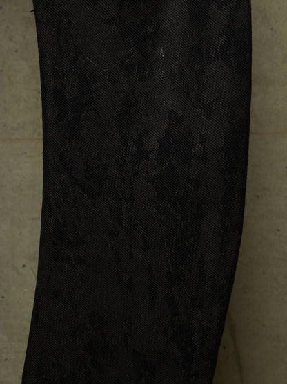 Boris Bidjan Saberi SS16 'P13XTRATIGHT F177' Black Object-Dyed Vinyl Processed Skinny Stretch Denim