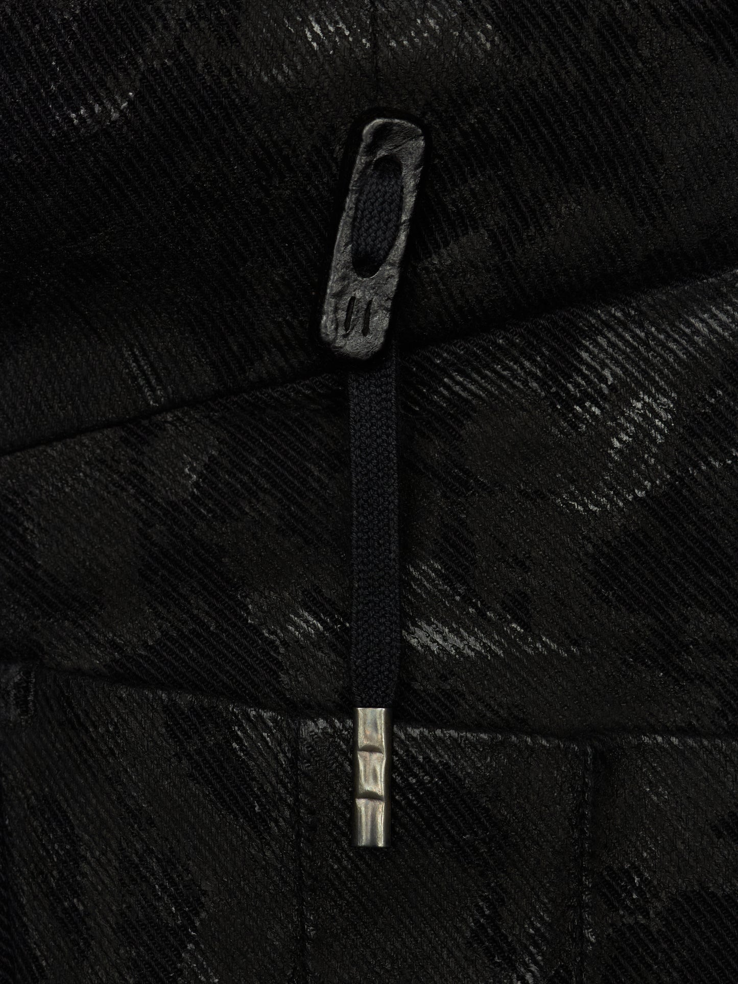 Boris Bidjan Saberi SS16 'P13XTRATIGHT F177' Black Object-Dyed Vinyl Processed Skinny Stretch Denim