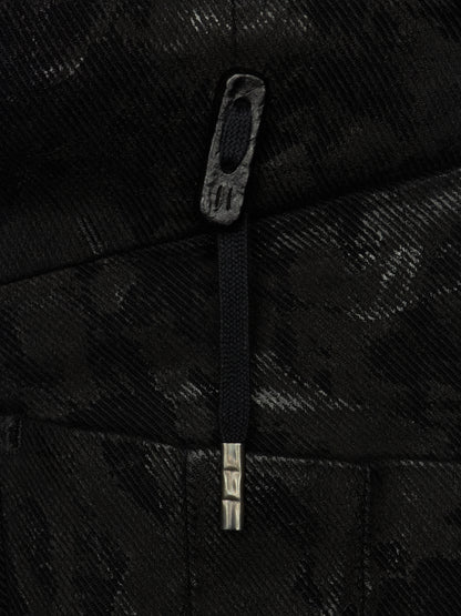 Boris Bidjan Saberi SS16 'P13XTRATIGHT F177' Black Object-Dyed Vinyl Processed Skinny Stretch Denim