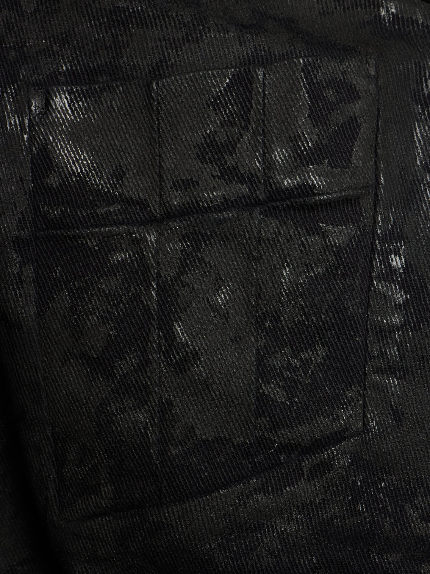 Boris Bidjan Saberi SS16 'P13XTRATIGHT F177' Black Object-Dyed Vinyl Processed Skinny Stretch Denim