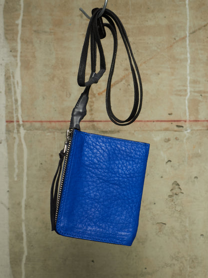 Boris Bidjan Saberi SS16 'WALLET 1 F2423M-A' Nuclear Blue Yak Leather Zip Wallet