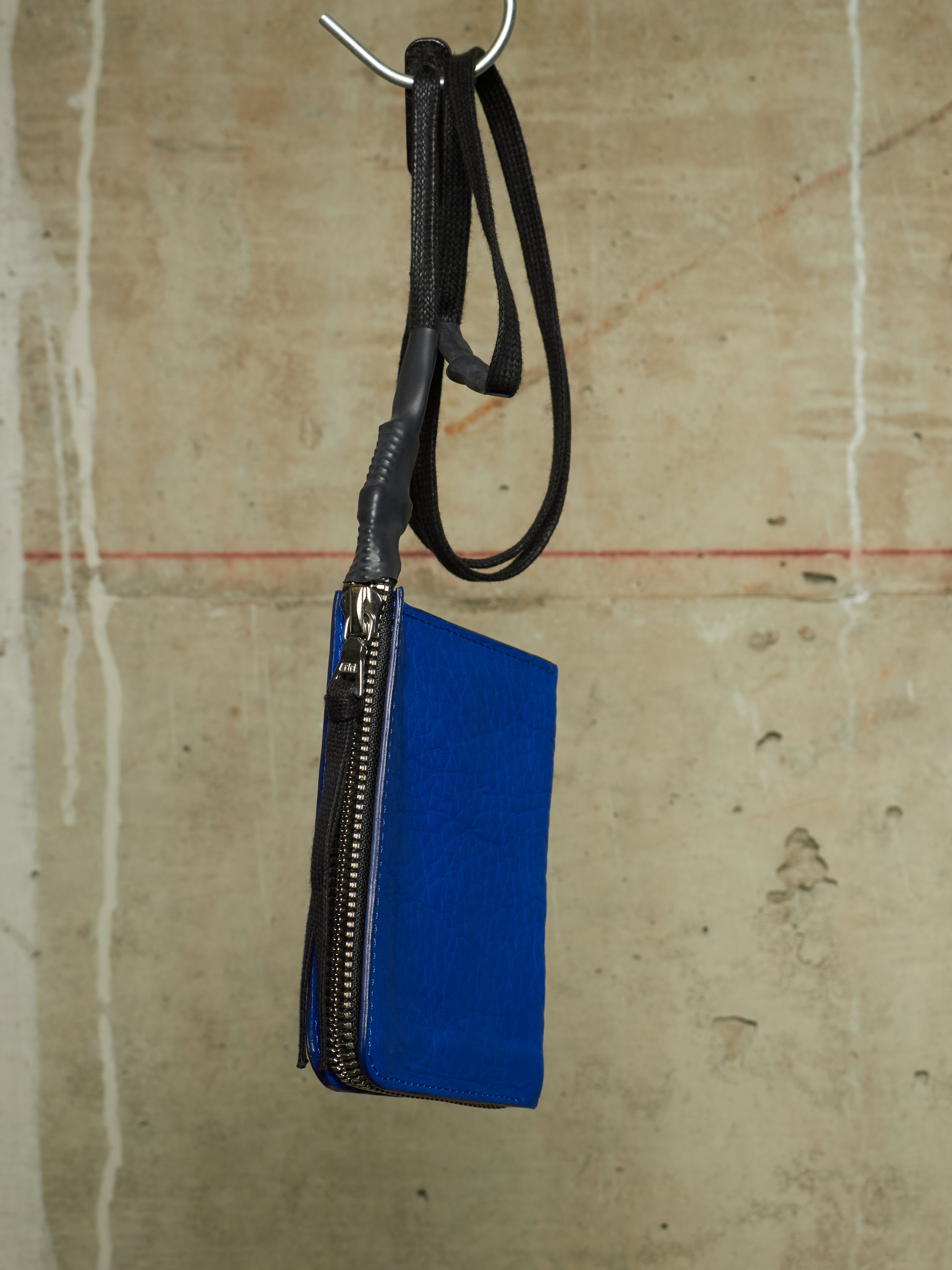 Boris Bidjan Saberi SS16 Blue Yak Leather Zip Wallet | DRIEW