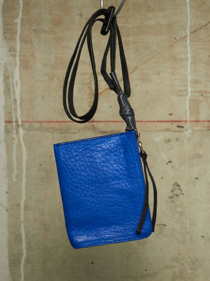 Boris Bidjan Saberi SS16 'WALLET 1 F2423M-A' Nuclear Blue Yak Leather Zip Wallet