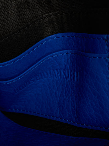 Boris Bidjan Saberi SS16 'WALLET 1 F2423M-A' Nuclear Blue Yak Leather Zip Wallet
