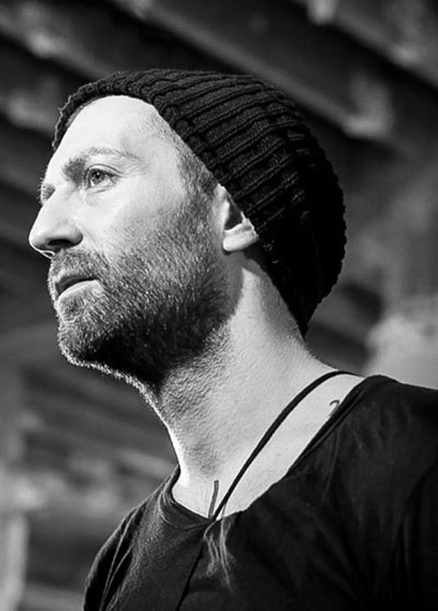 "Boris Bidjan Saberi portrait in black and white — avant-garde experimental clothing designer