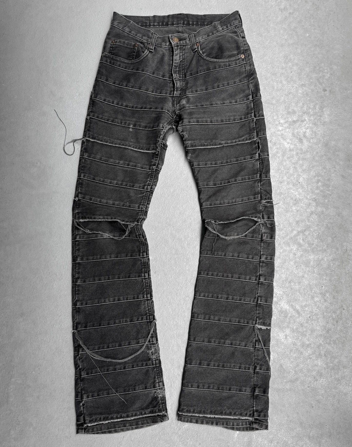 Hysteric Glamour Early 00s ‘K*nky’ Grey Flare Hagi Denim