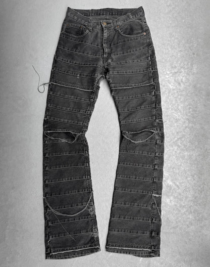 Hysteric Glamour Early 00s ‘K*nky’ Grey Flare Hagi Denim