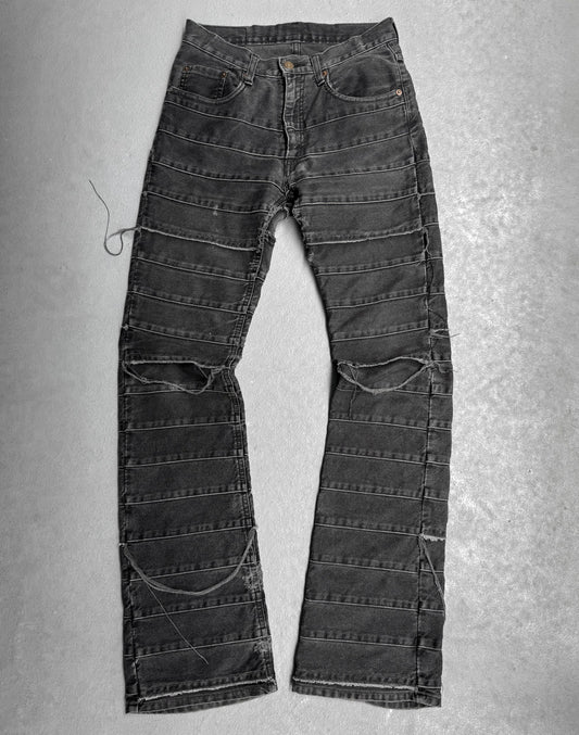 Hysteric Glamour Early 00s ‘K*nky’ Grey Flare Hagi Denim