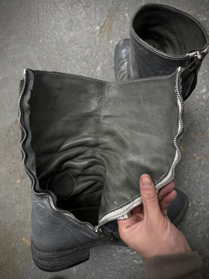 Carol Christian Poell ‘AM/2687P ROOMS-PTC/08’ Titanium Prosthetic Tornado Zip Boots detail | DRIEW GARMENTS