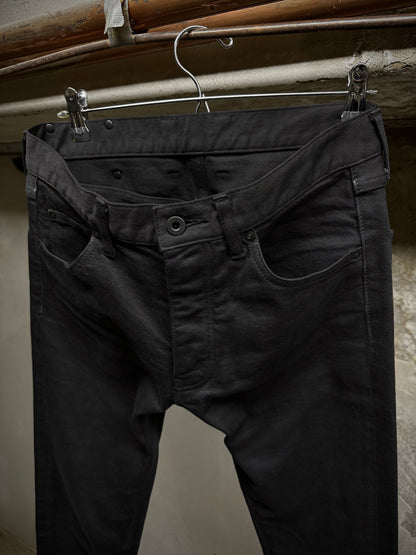 Isamu Katayama "BACKLASH" AW14 Lizard Leather Patch 5 Pocket Skinny Denim detail | DRIEW GARMENTS