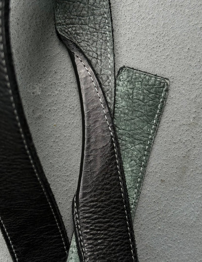 Carol Christian Poell 'AM/2623-IN PABER-PTC/10' Twisted Tonneau Paper Dart Bison Leather Belt