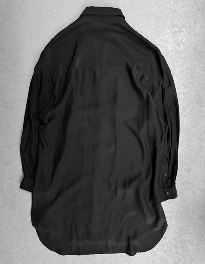 Yohji Yamamoto POUR HOMME SS22 ‘Dahlia’ Flower Printed Silk Button-up Shirt