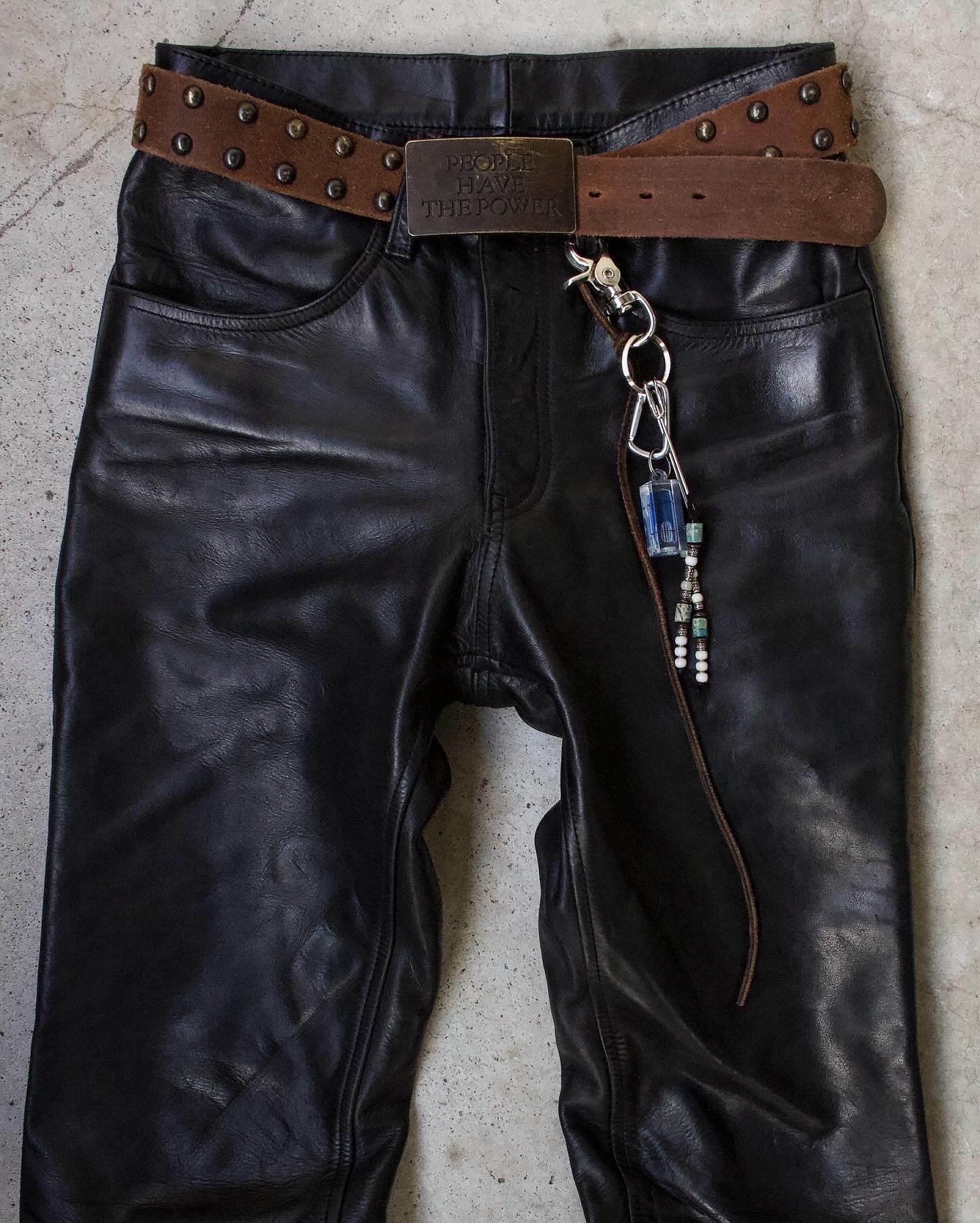 Kadoya K’s Leather 00s Raw Cowhide Leather Flare Pants