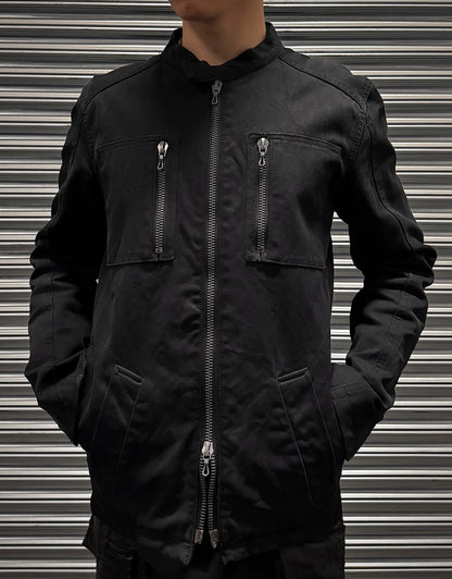 RipVanWinkle Early 00s Multi-zip Pockets Canvas Cotton Rider Jacket