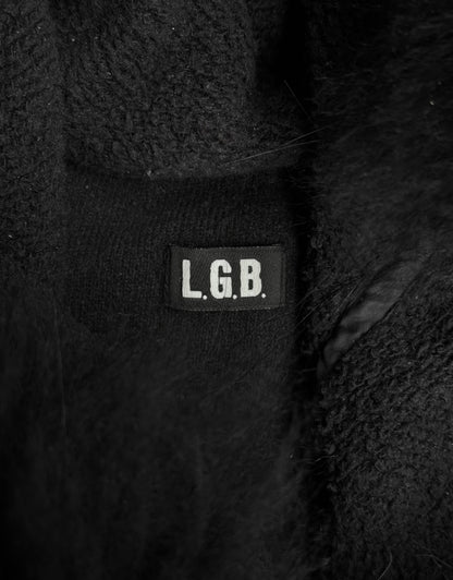 L.G.B Early 00s Raccoon Fur Bono Zip-up Hoodie